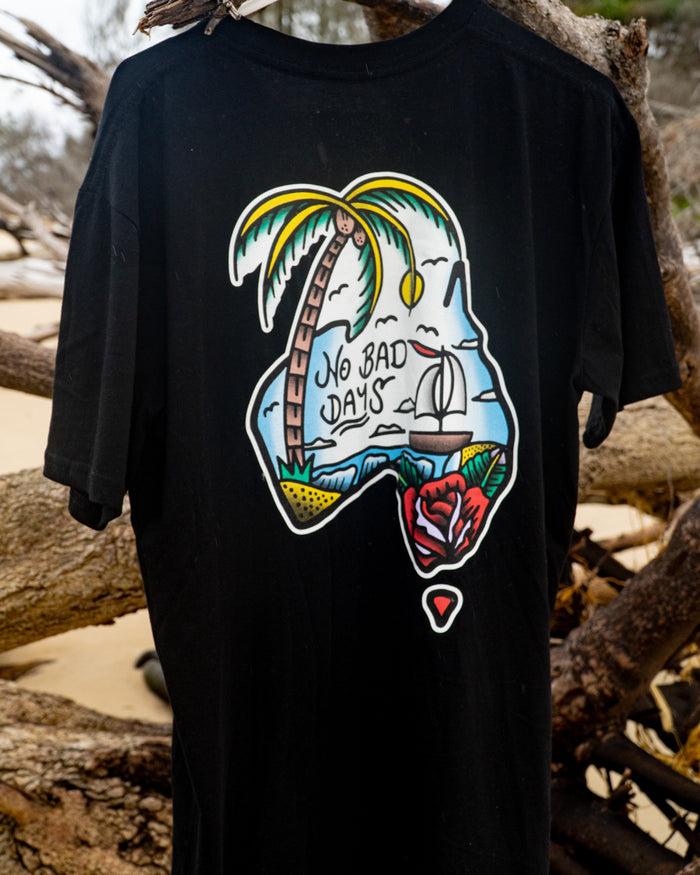 BLACK NO BAD DAYS TEE