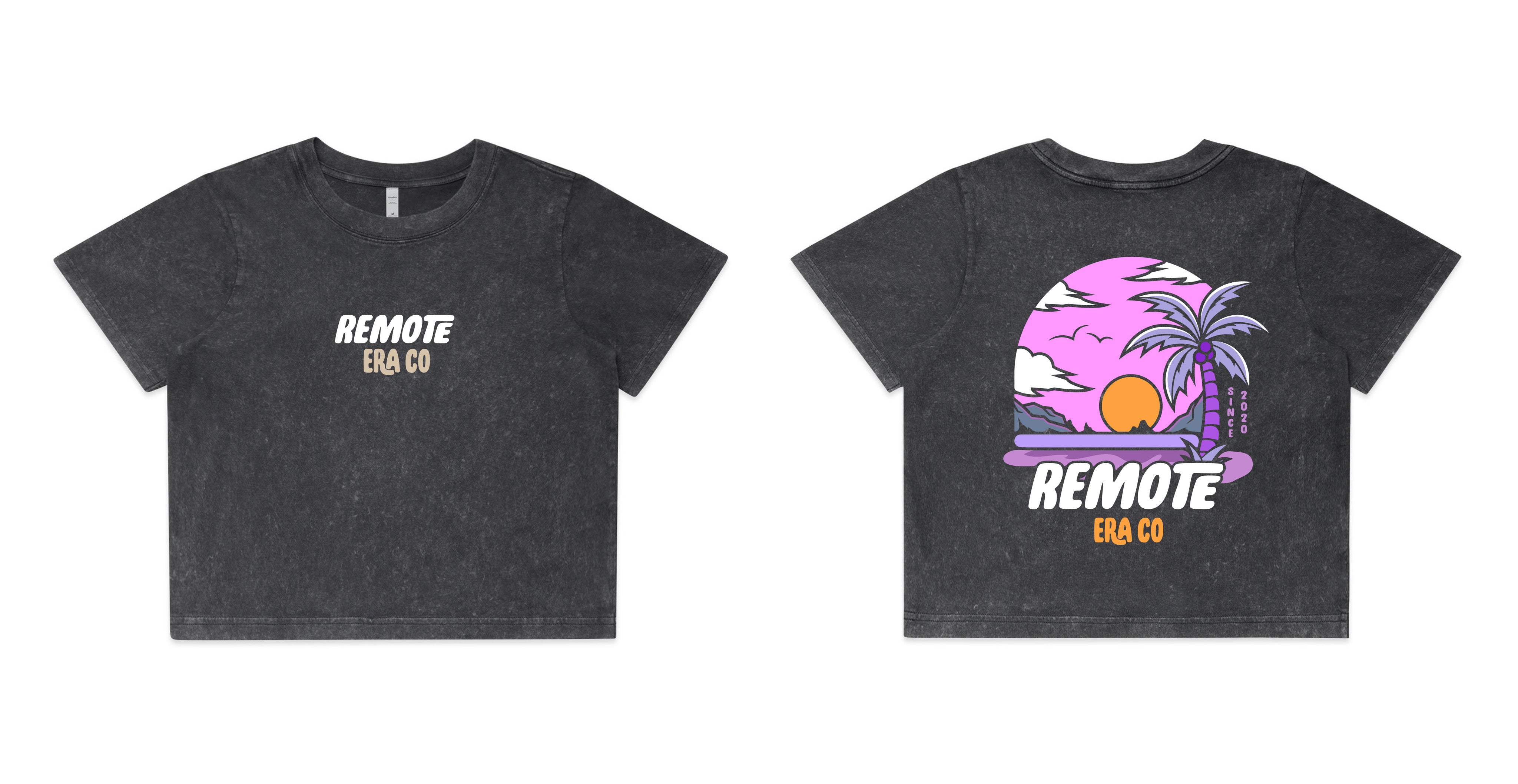 LADIES STONE WASH CROP