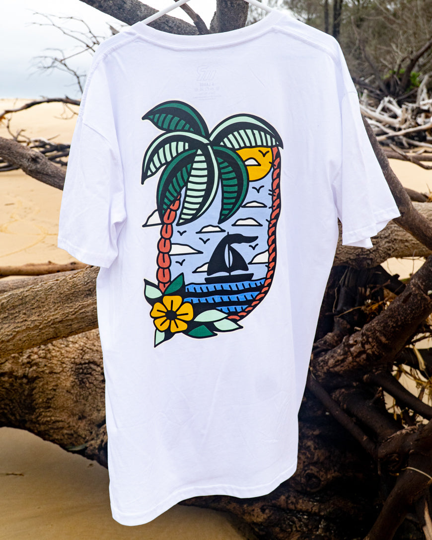 WHITE SAILING TEE